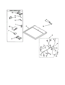 Dryer Top parts for Kenmore Dryer 110.63052101 (11063052101, 110 63052101) from AppliancePartsPros.com