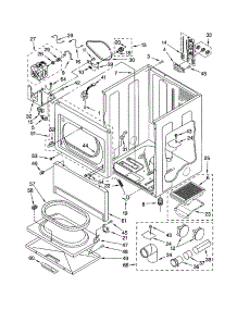 Cabinet parts for Kenmore Dryer 110.63052102 (11063052102, 110 63052102) from AppliancePartsPros.com