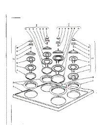 Cook Top Section parts for Kenmore Range 101.918599 (101918599, 101 918599) from AppliancePartsPros.com