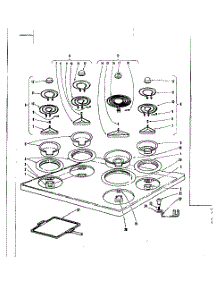 Cook Top Section parts for Kenmore Range 101.921600 (101921600, 101 921600) from AppliancePartsPros.com