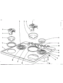 Cook Top Section parts for Kenmore Range 101.933634 (101933634, 101 933634) from AppliancePartsPros.com