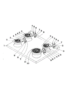 Cooktop parts for Kenmore Range 101.989585 (101989585, 101 989585) from AppliancePartsPros.com