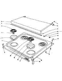Cook Top Section parts for Kenmore Range 101.990631 (101990631, 101 990631) from AppliancePartsPros.com