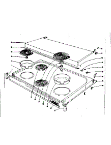 Cook Top Section parts for Kenmore Range 101.996634 (101996634, 101 996634) from AppliancePartsPros.com