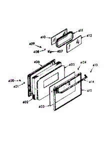 Oven Door Section parts for Kenmore Range 103.7297321 (1037297321, 103 7297321) from AppliancePartsPros.com