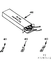 Wire Harnesses And Components parts for Kenmore Range 103.7297412 (1037297412, 103 7297412) from AppliancePartsPros.com