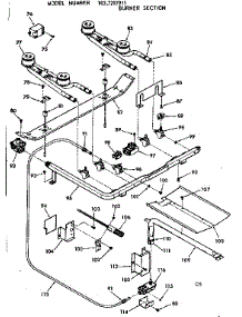 Burner Section parts for Kenmore Range 103.7297911 (1037297911, 103 7297911) from AppliancePartsPros.com