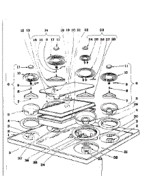 Cook Top Section parts for Kenmore Range 101.937591 (101937591, 101 937591) from AppliancePartsPros.com