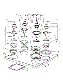 Cook Top Section parts for Kenmore Range 101.938610 (101938610, 101 938610) from AppliancePartsPros.com