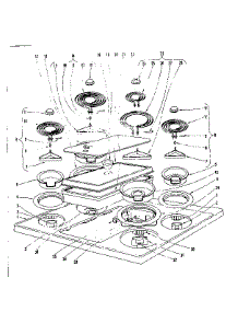Cook Top Section parts for Kenmore Range 101.939600 (101939600, 101 939600) from AppliancePartsPros.com