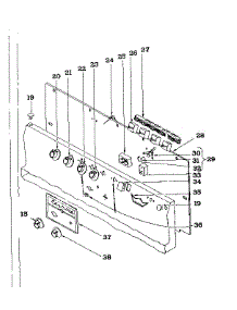 Backguard Section parts for Kenmore Range 101.963581 (101963581, 101 963581) from AppliancePartsPros.com