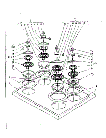 Cook Top Section parts for Kenmore Range 101.963581 (101963581, 101 963581) from AppliancePartsPros.com