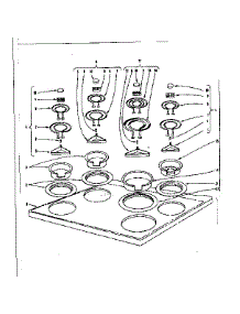Cook Top Section parts for Kenmore Range 101.963620 (101963620, 101 963620) from AppliancePartsPros.com