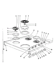 Cook Top Section parts for Kenmore Range 101.9636500 (1019636500, 101 9636500) from AppliancePartsPros.com