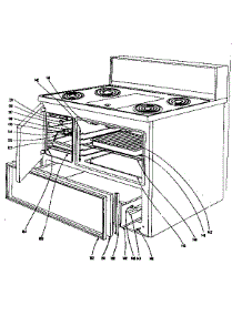 Range Assembly Section parts for Kenmore Range 101.967610 (101967610, 101 967610) from AppliancePartsPros.com