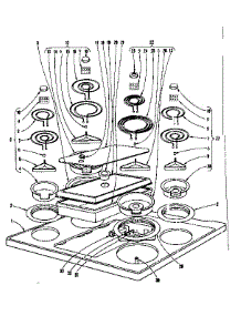 Cook Top Section parts for Kenmore Range 101.967610 (101967610, 101 967610) from AppliancePartsPros.com