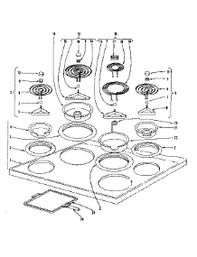 Cook Top Section parts for Kenmore Range 101.967620 (101967620, 101 967620) from AppliancePartsPros.com