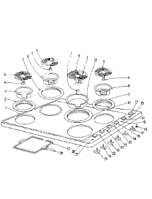 Cook Top Section parts for Kenmore Range 101.9676441 (1019676441, 101 9676441) from AppliancePartsPros.com