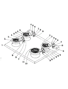Cooktop parts for Kenmore Range 101.969580 (101969580, 101 969580) from AppliancePartsPros.com