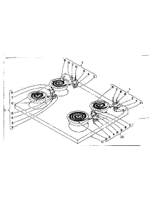 Cook Top Section parts for Kenmore Range 101.969586 (101969586, 101 969586) from AppliancePartsPros.com