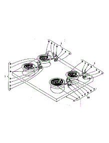 Cook Top Section parts for Kenmore Range 101.969597 (101969597, 101 969597) from AppliancePartsPros.com