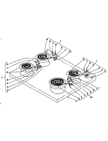 Cook Top Section parts for Kenmore Range 101.969600 (101969600, 101 969600) from AppliancePartsPros.com