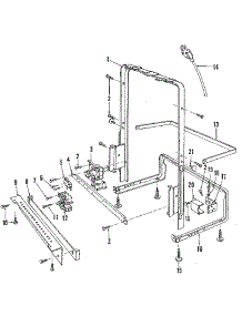 Frame parts for Kenmore Dishwasher 587.1419081 (5871419081, 587 1419081) from AppliancePartsPros.com