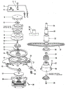 Motor, Heater, And Spray Arm Details parts for Kenmore Dishwasher 587.1419082 (5871419082, 587 1419082) from AppliancePartsPros.com