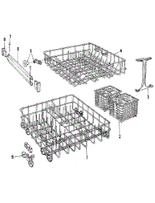 Rack parts for Kenmore Dishwasher 587.1419580 (5871419580, 587 1419580) from AppliancePartsPros.com