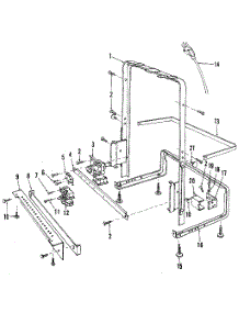 Frame parts for Kenmore Dishwasher 587.1419580 (5871419580, 587 1419580) from AppliancePartsPros.com
