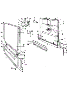 Door parts for Kenmore Dishwasher 587.1419580 (5871419580, 587 1419580) from AppliancePartsPros.com