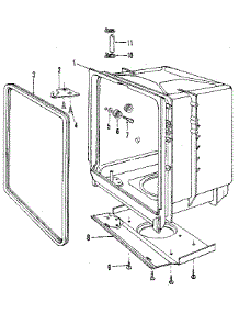 Tub parts for Kenmore Dishwasher 587.1419580 (5871419580, 587 1419580) from AppliancePartsPros.com