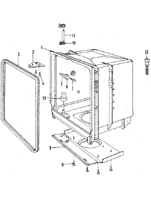 Tub Details parts for Kenmore Dishwasher 587.1419582 (5871419582, 587 1419582) from AppliancePartsPros.com