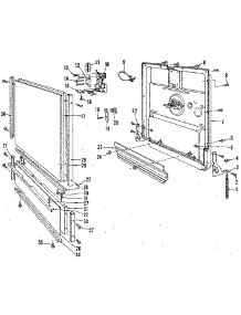 Door Details parts for Kenmore Dishwasher 587.1419582 (5871419582, 587 1419582) from AppliancePartsPros.com