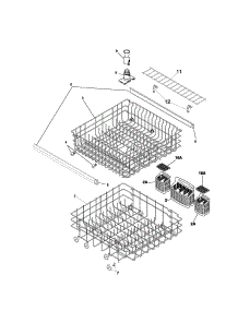 Racks parts for Kenmore Dishwasher 587.14209200 (58714209200, 587 14209200) from AppliancePartsPros.com