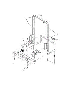 Frame / Wrapper parts for Kenmore Dishwasher 587.14242100 (58714242100, 587 14242100) from AppliancePartsPros.com