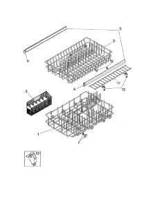 Rack parts for Kenmore Dishwasher 587.14249990 (58714249990, 587 14249990) from AppliancePartsPros.com