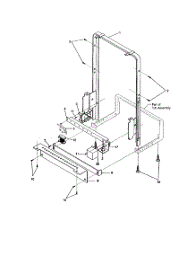 Frame parts for Kenmore Dishwasher 587.14249990 (58714249990, 587 14249990) from AppliancePartsPros.com