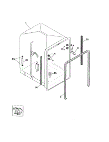 Tub parts for Kenmore Dishwasher 587.14249990 (58714249990, 587 14249990) from AppliancePartsPros.com