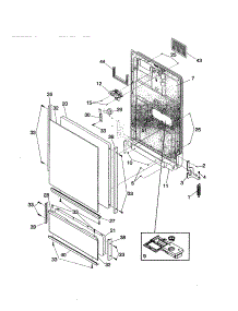 Door parts for Kenmore Dishwasher 587.14249990 (58714249990, 587 14249990) from AppliancePartsPros.com