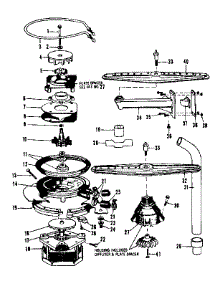 Motor, Heater, And Spray Arm Details parts for Kenmore Dishwasher 587.1426080 (5871426080, 587 1426080) from AppliancePartsPros.com