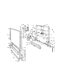 Door parts for Kenmore Dishwasher 587.1426081 (5871426081, 587 1426081) from AppliancePartsPros.com