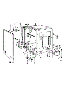 Tub parts for Kenmore Dishwasher 587.1426081 (5871426081, 587 1426081) from AppliancePartsPros.com