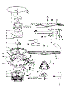 Motor, Heater, And Spray Arm parts for Kenmore Dishwasher 587.1426081 (5871426081, 587 1426081) from AppliancePartsPros.com