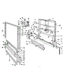 Door Details parts for Kenmore Dishwasher 587.1426083 (5871426083, 587 1426083) from AppliancePartsPros.com