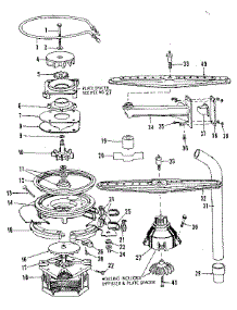 Motor, Heater, And Spray Arm Details parts for Kenmore Dishwasher 587.1426083 (5871426083, 587 1426083) from AppliancePartsPros.com