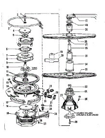 Motor, Heater, And Spray Arm Details parts for Kenmore Dishwasher 587.1428080 (5871428080, 587 1428080) from AppliancePartsPros.com