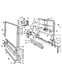 Door Details parts for Kenmore Dishwasher 587.1428580 (5871428580, 587 1428580) from AppliancePartsPros.com