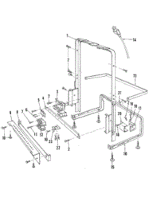 Frame parts for Kenmore Dishwasher 587.1429080 (5871429080, 587 1429080) from AppliancePartsPros.com