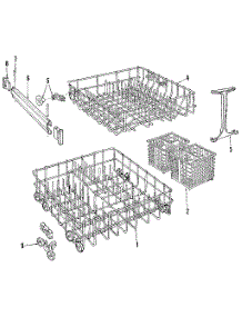 Rack parts for Kenmore Dishwasher 587.1429080 (5871429080, 587 1429080) from AppliancePartsPros.com